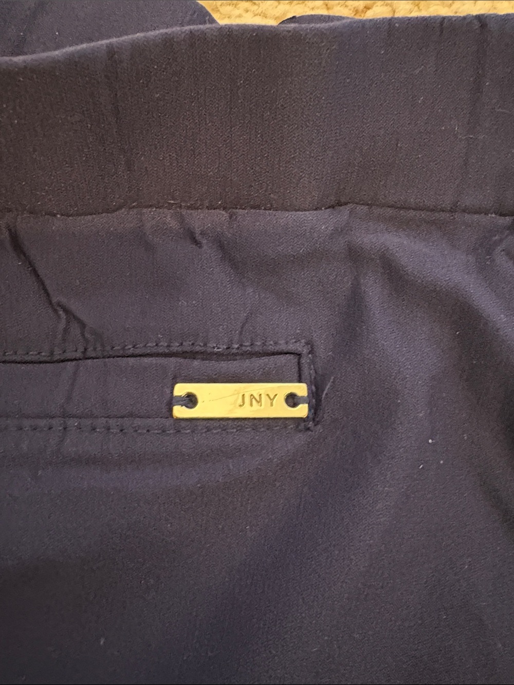 Navy Straight-Leg Dress Pants, elastic waist 2xl women’s - Picture 3 of 6